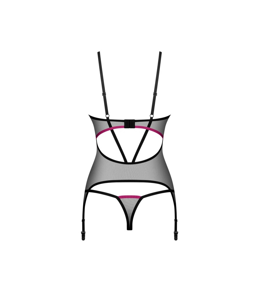 Novenes corset et string - Noir