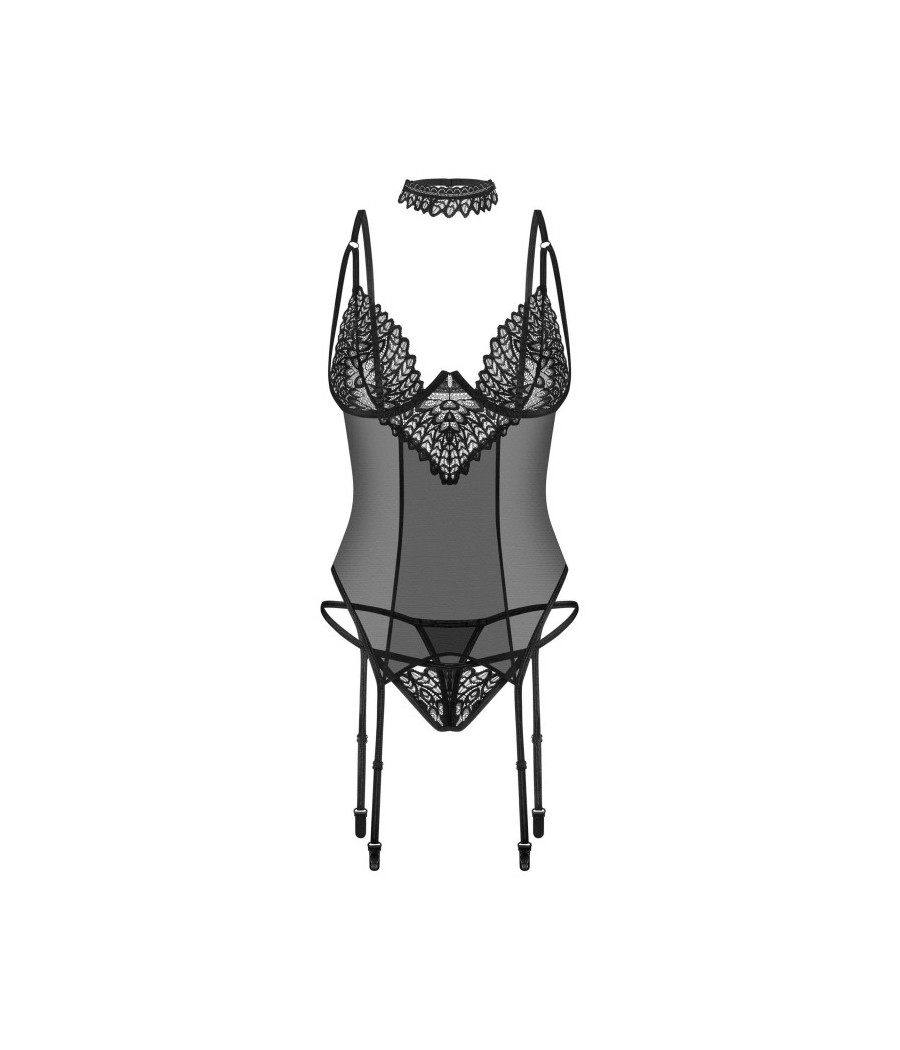 Donarella corset et string - Noir NP