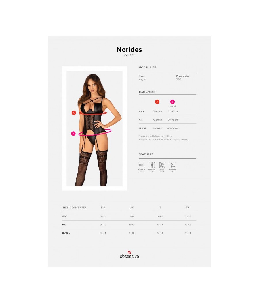 Norides Corset et string - noir