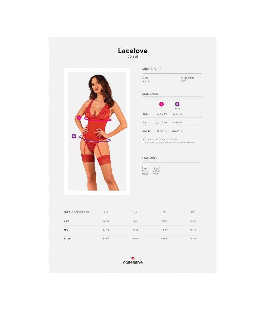 Lacelove Corset - rouge