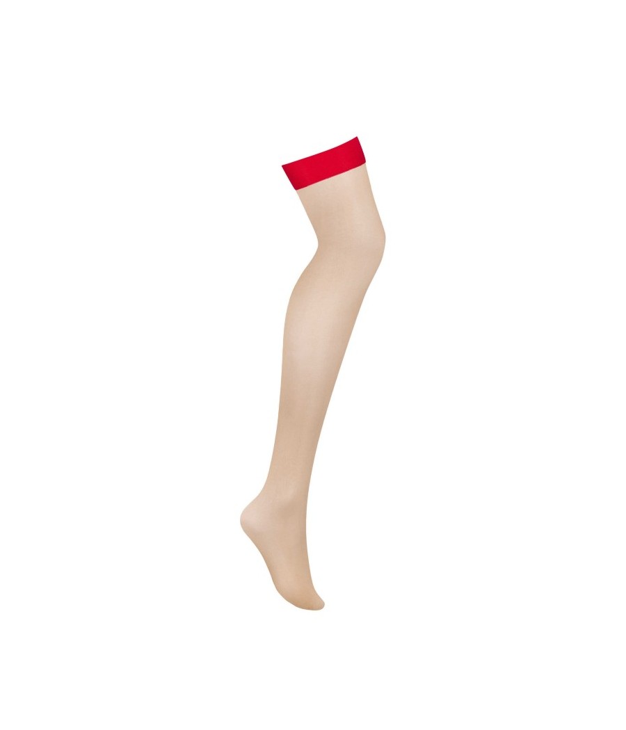 S814 Bas jarretelles rouge