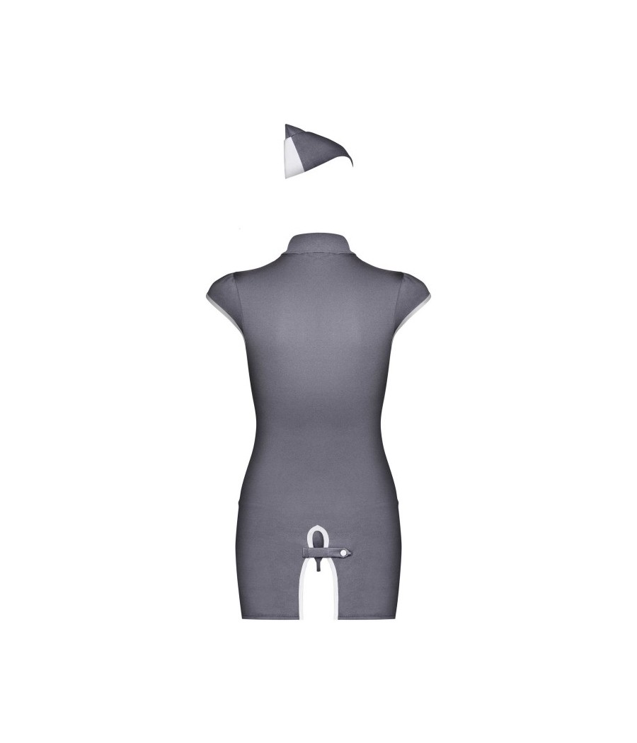 Stewardess Costume 3 pcs - Gris