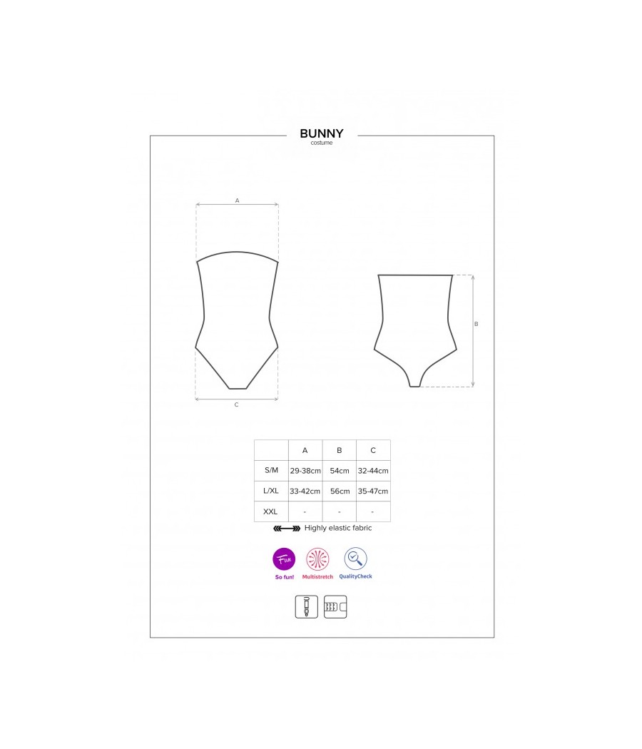 Bunny Costume 4 pcs - Noir