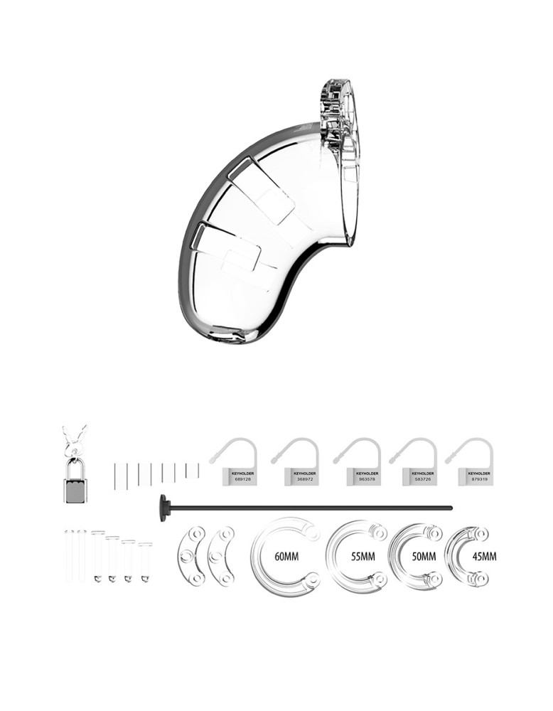 Cage de chasteté 6,5cm avec plug d'urètre - ManCage 15