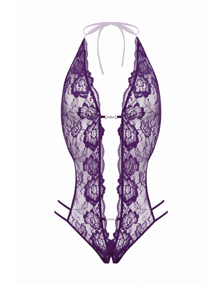 Body string ouvert Renee violet - Christine