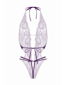 Body string ouvert Renee violet - Christine