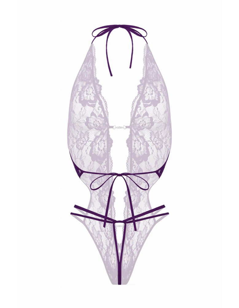 Body string ouvert Renee violet - Christine