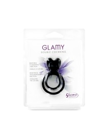 Double Cockring noir Glamy