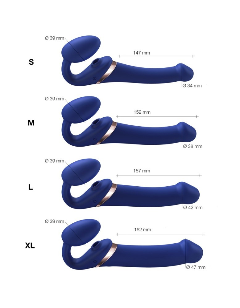 Strap-on-me Multi Orgasm bleu nuit XL
