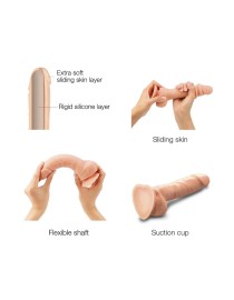 Gode double densité sliding skin S - Strap On Me
