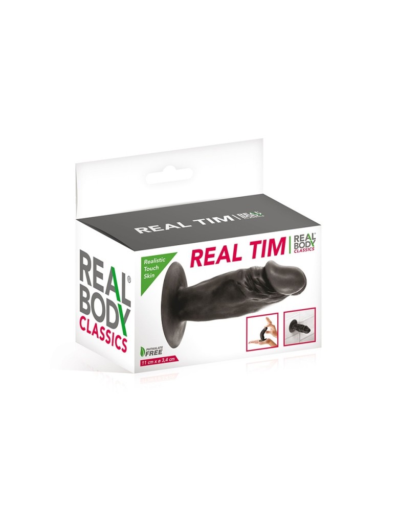 Plug anal réaliste noir 11 cm - Real Tim