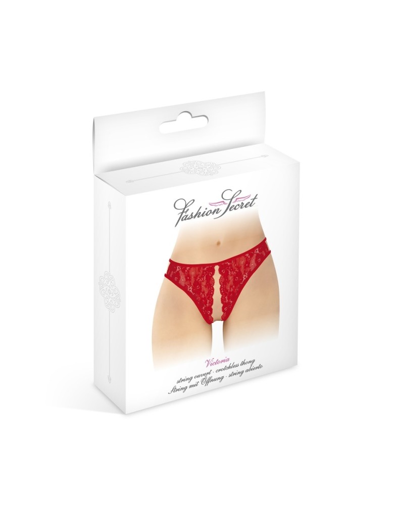 String rouge ouvert Victoria - Fashion Secret