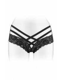 Tanga ouvert Anne - noir