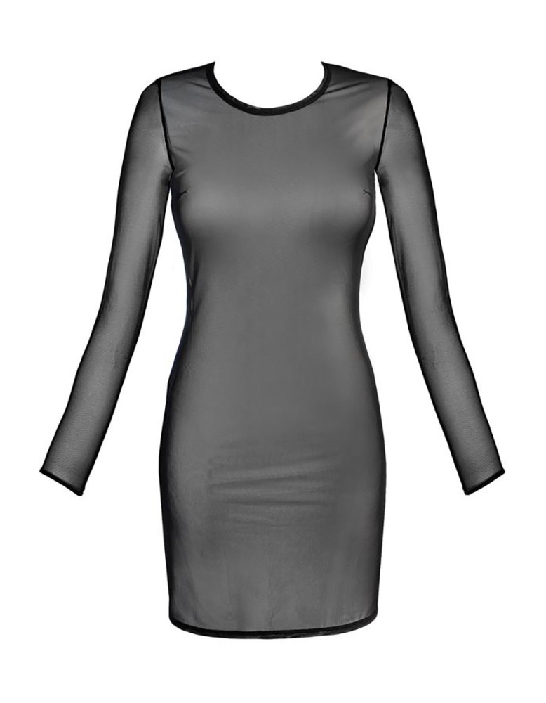 Robe tulle noir V-10639 - Axami