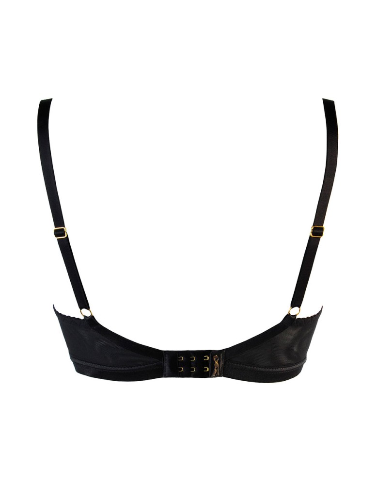 Soutien-gorge tulle et dentelle noir V-10711 - Axami