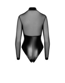 Body Edge zippé avec anneaux F321 wetlook et tulle