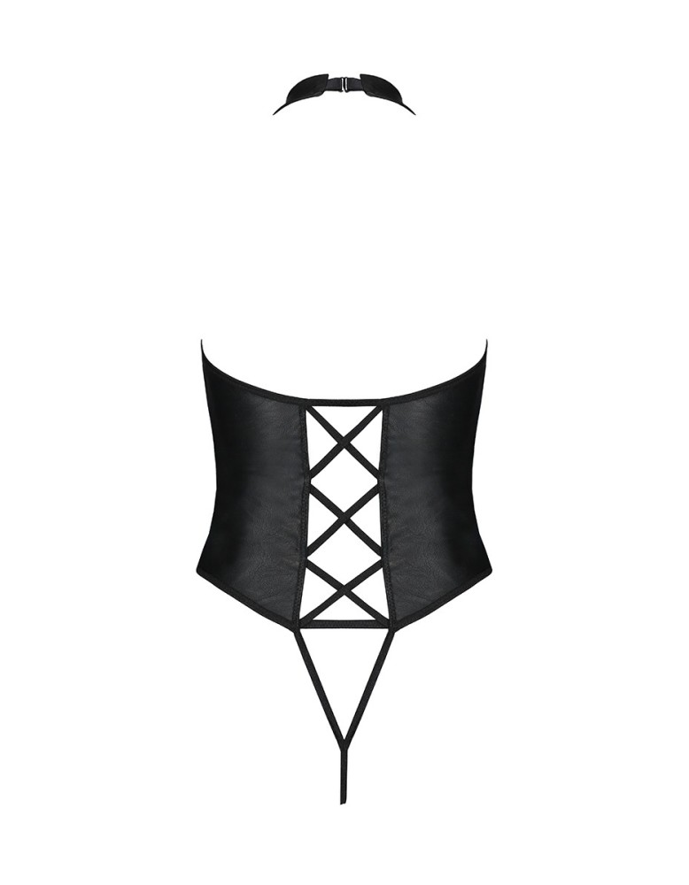 Body ouvert faux cuir Nancy - Passion