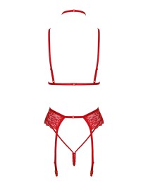 Ensemble 5 pièces Bondage Red Lace Kiss 243 - Kissable