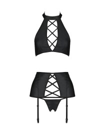 Ensemble sexy faux cuir Nancy - Passion