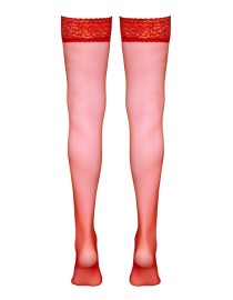 Bas autofixants rouge - Cotelli Legwear