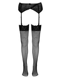Bas résille noir - Cotelli Legwear
