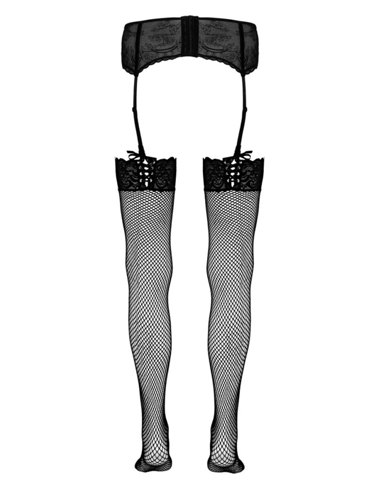 Bas résille noir - Cotelli Legwear