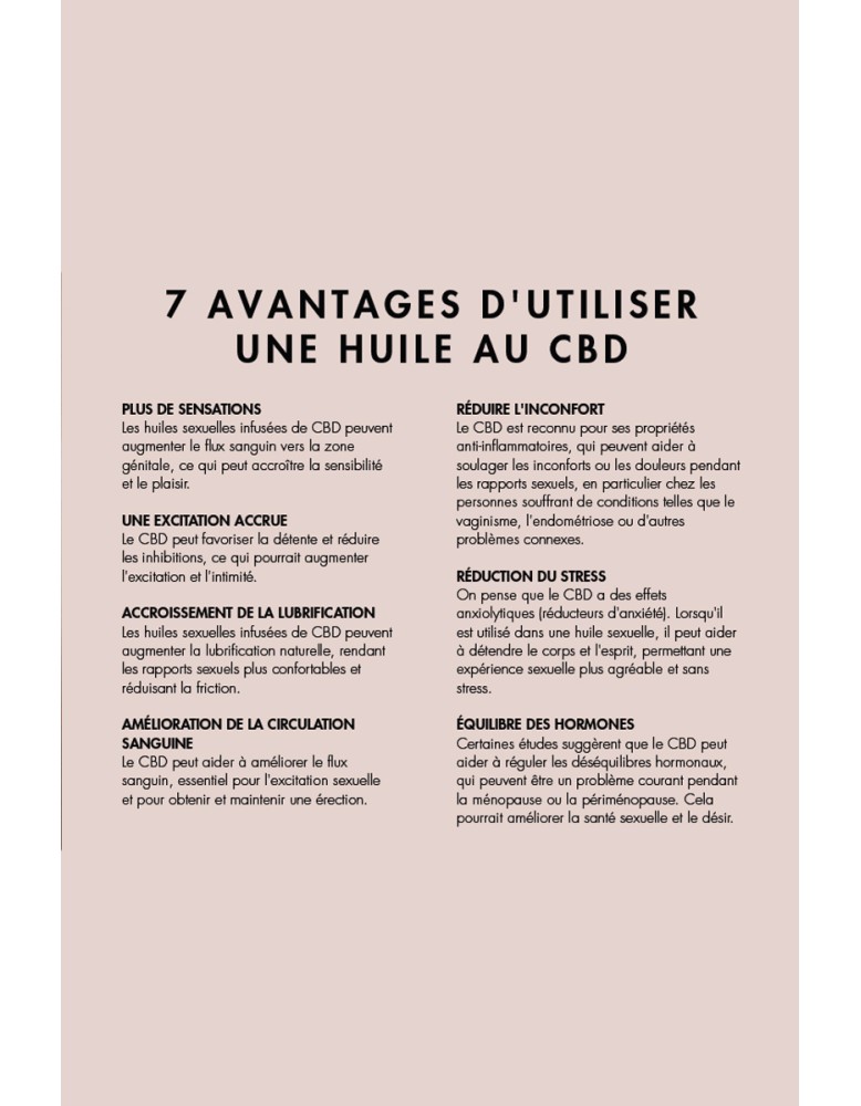 Huile au CBD pour sexe oral Slow Sex - Bijoux Indiscrets